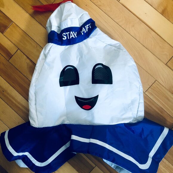Ghostbusters Stay Puft Marshmallow Man Costume Mask Hat – Adult Halloween Cospla - Picture 1 of 2